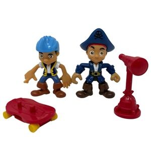 Jake & The Neverland Pirates Figure Lot, Disney / Mattel, Telescope Skateboard